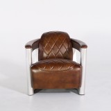 Aviator-fauteuil in leder