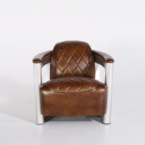 Aviator-fauteuil in leder