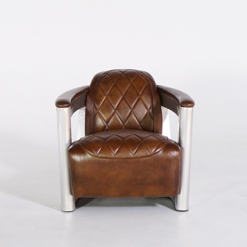 Aviator-fauteuil in leder