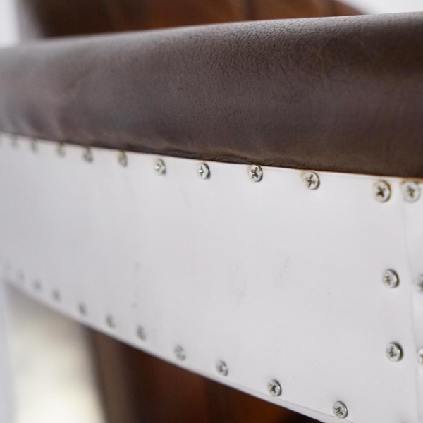 Aviator-fauteuil in leder