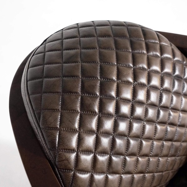 Vintage fauteuil in echt leder, bruin – Graham