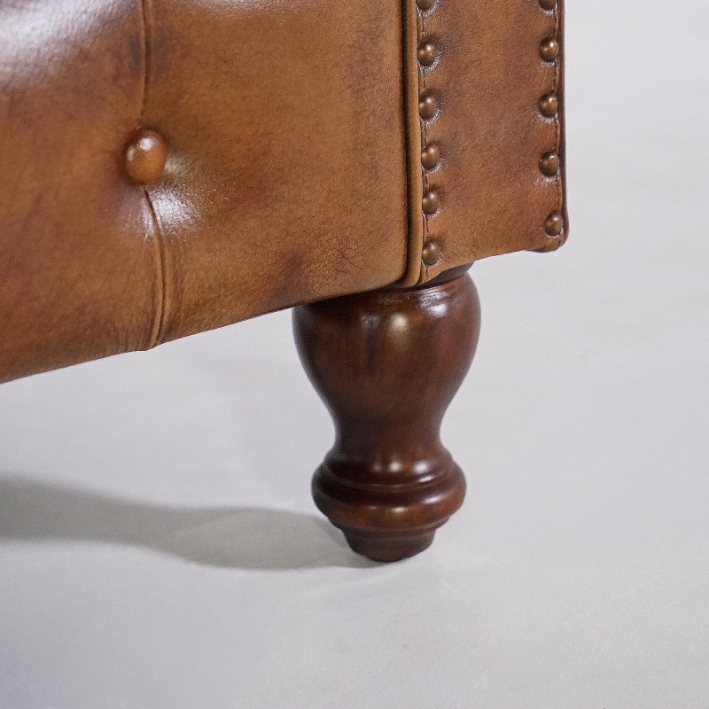 Chesterfield fauteuil in echt leder – Edward