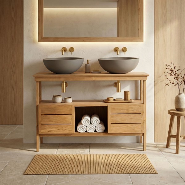 Massief teak badmeubel 120 cm - Nandini