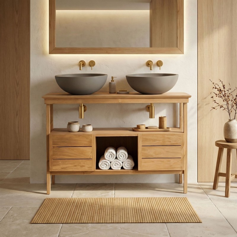 Massief teak badmeubel 120 cm - Nandini