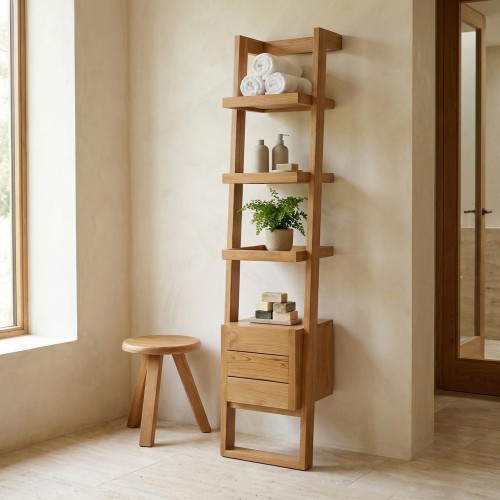 Kolom van massief teakhout - Nandini