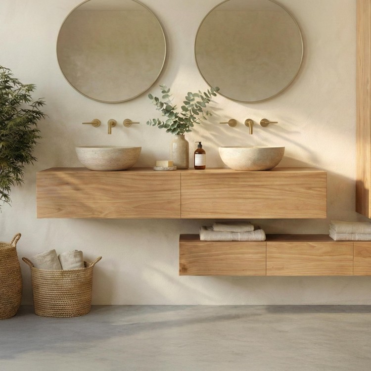 Massief houten badmeubel 160 cm - Trinity