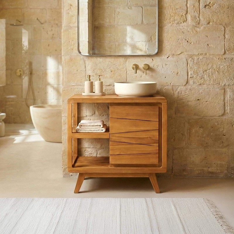 Badkamermeubel onder wastafel 80 cm - Sahar