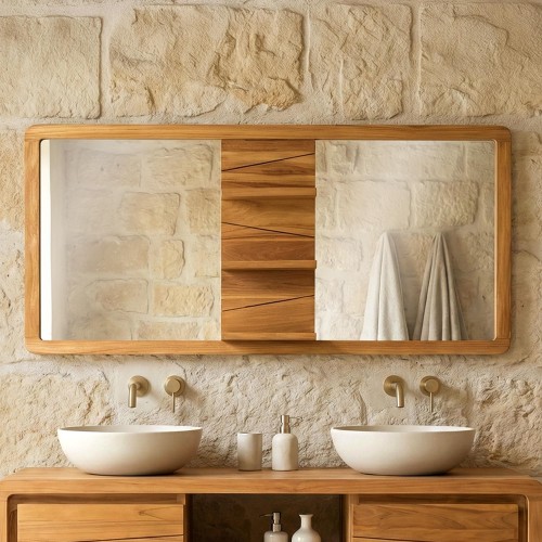 Dubbele spiegel op...