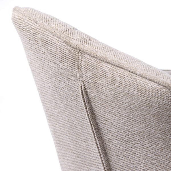 Eetkamerstoel in zandkleurige stof – Nolan Stripe