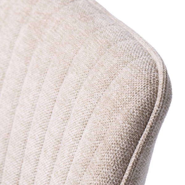 Eetkamerstoel in zandkleurige stof – Nolan Stripe