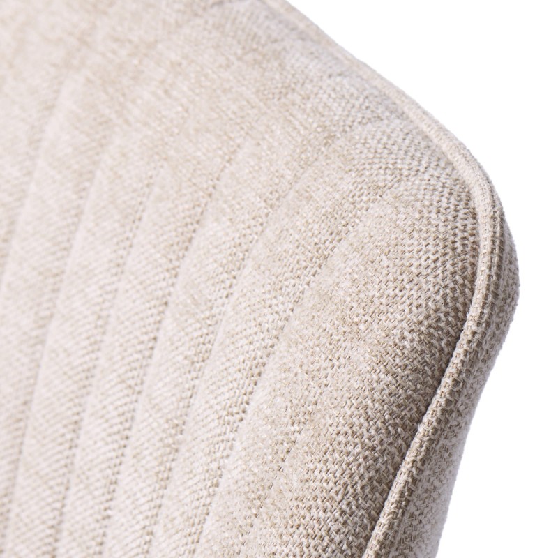 Eetkamerstoel in zandkleurige stof – Nolan Stripe