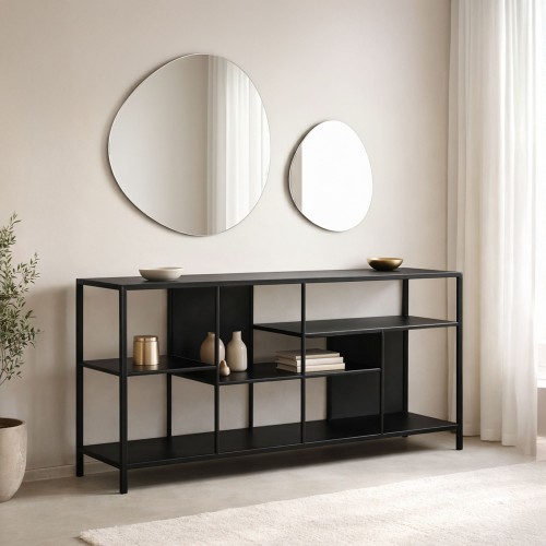 Wandrek in zwart metaal 140 x 75 cm – New York