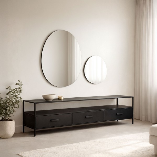 Industrieel TV meubel NEW YORK - 3 laden