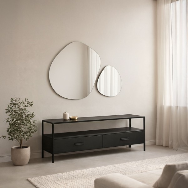 Industrieel TV meubel NEW YORK - 2 laden