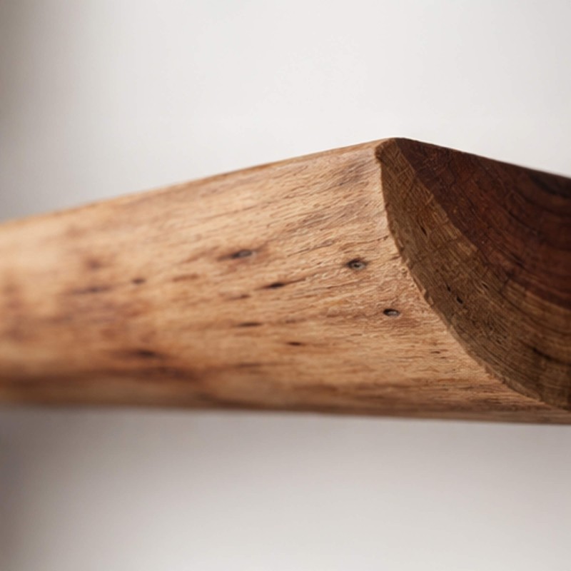 wandplank in natuurlijk hout met onzichtbare bevestiging (set van 3) - Rack