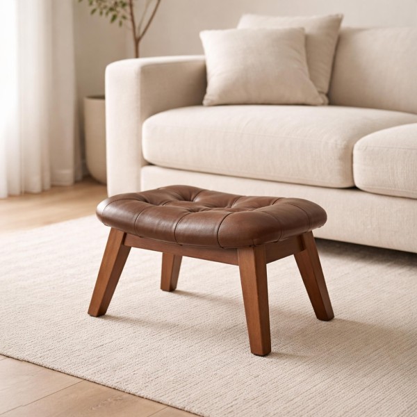 Lederen krukje - Plaza