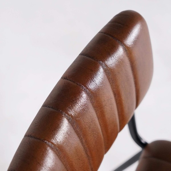 Stoel van metaal en natuurlijk leder - Prati