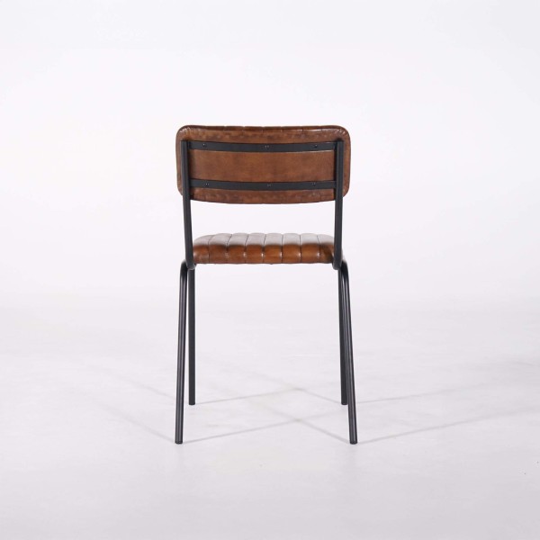 Stoel van metaal en natuurlijk leder - Prati