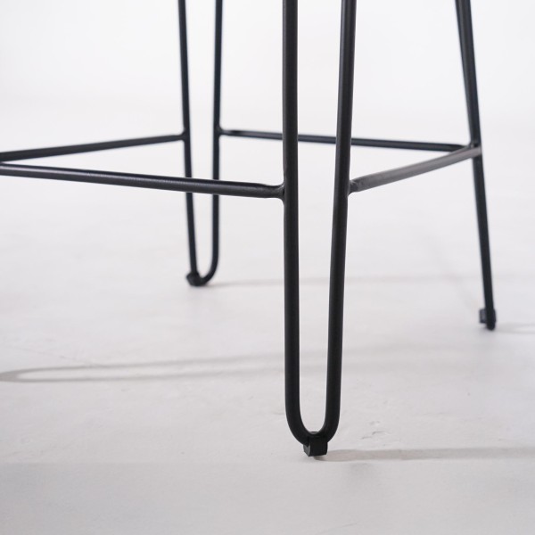 Vintage metalen en lederen keukenstoel - Smart