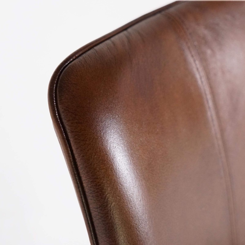 Vintage stoel in bruin leer - Dock