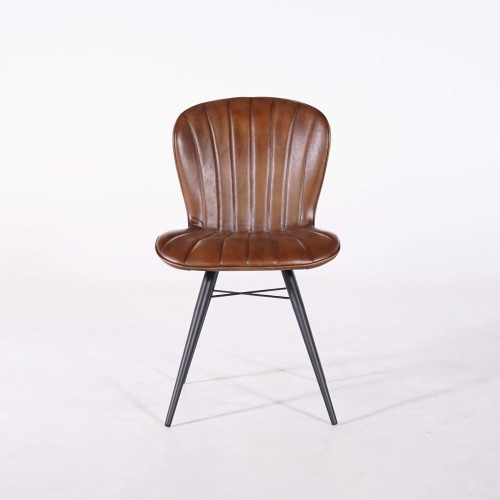 Vintage stoel in echt leer - District