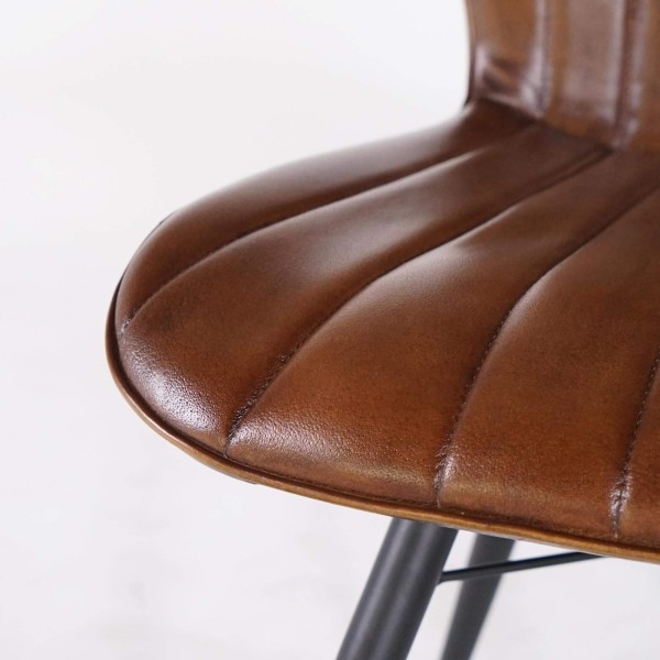 Vintage stoel in echt leer - District