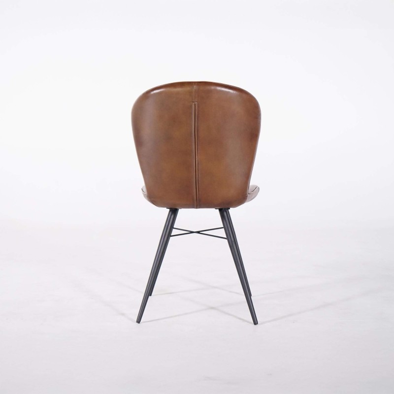 Vintage stoel in echt leer - District