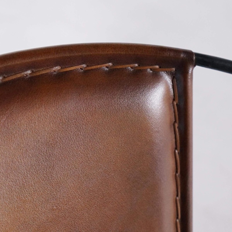 Vlinderstoel leer Peacock