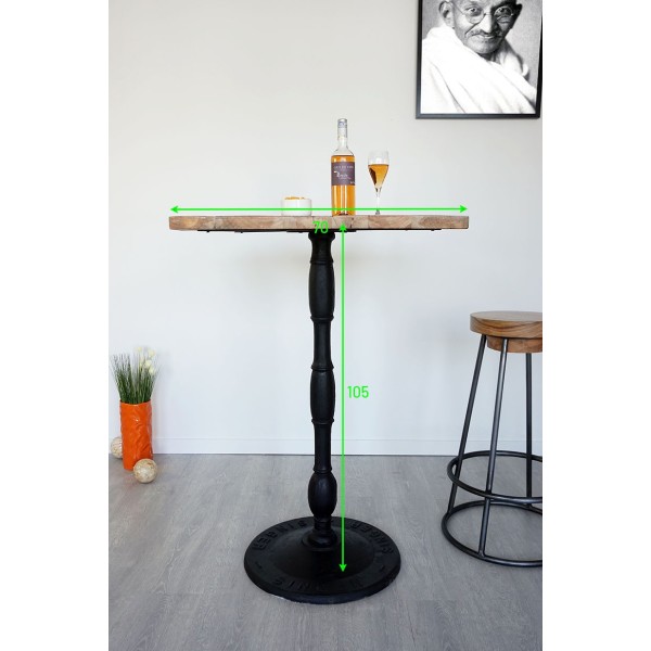 Vierkante hoge bistrotafel 70 cm