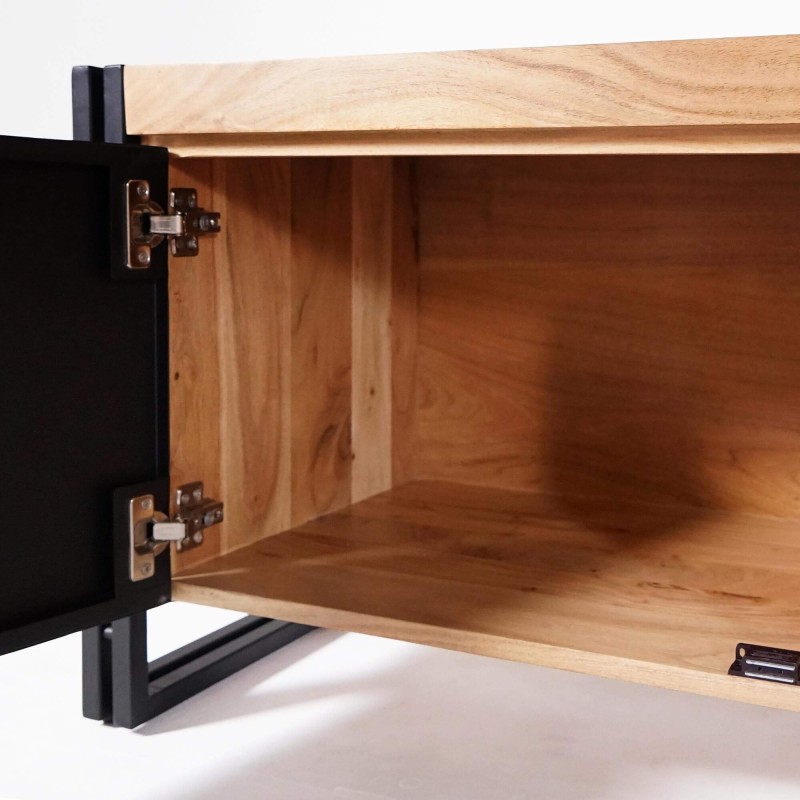 Tv-meubel in hout en metaal 220 cm - Liverpool