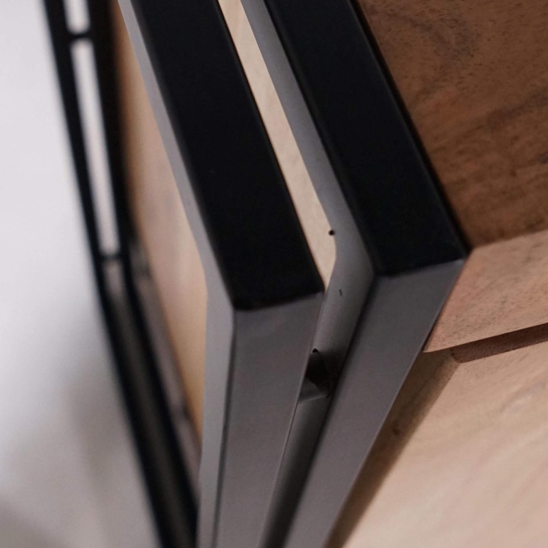 Industrieel dressoir in massief hout 100 cm - Liverpool