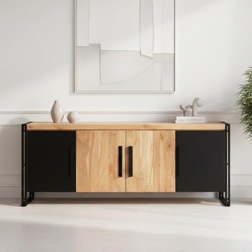 Dressoir in massief hout in...