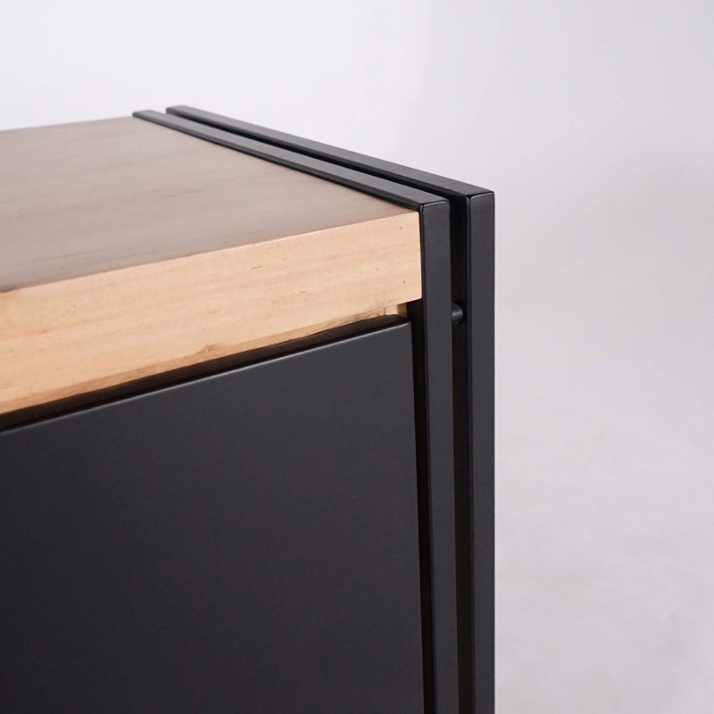 Dressoir in massief hout in industriële stijl - Liverpool