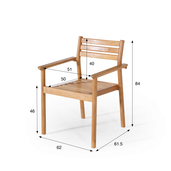 Tuinstoel van teakhout - Sento