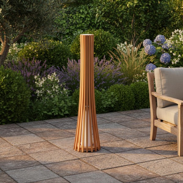 Buitenlamp van teakhout H100 cm - Liven