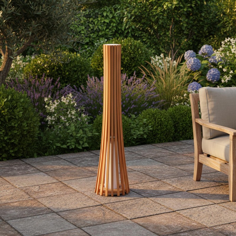 Buitenlamp van teakhout H100 cm - Liven