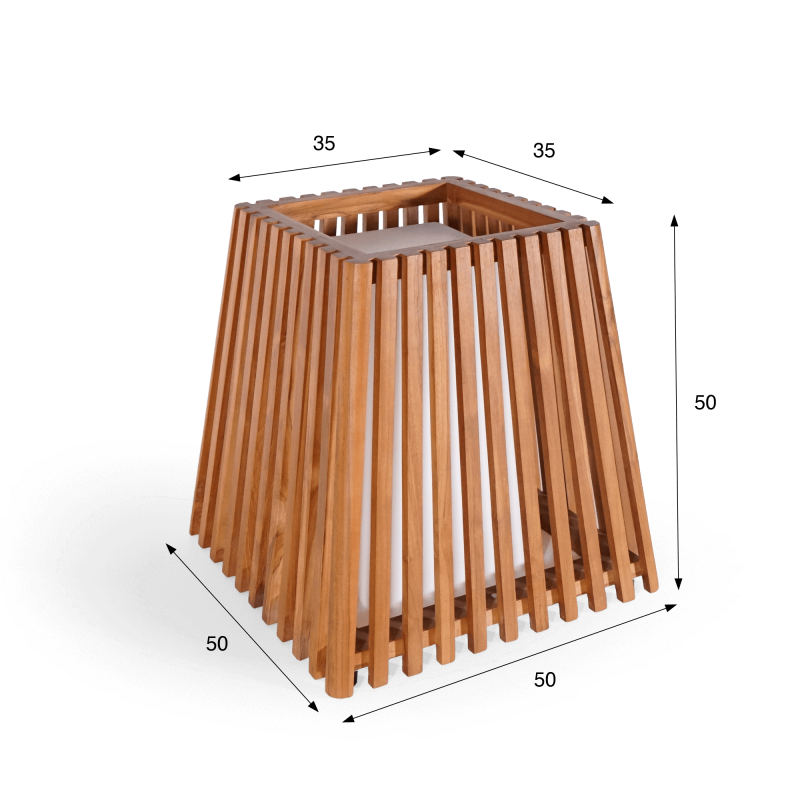 Buitenlamp van teakhout H50 cm - Nori