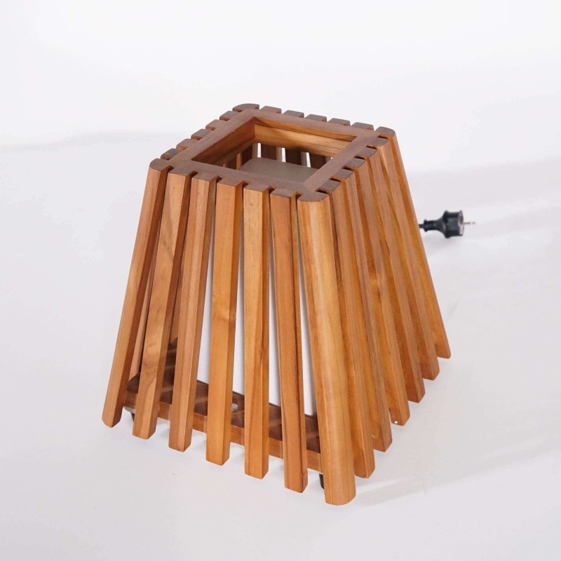 Buitenlamp van teakhout H30 cm - Nori