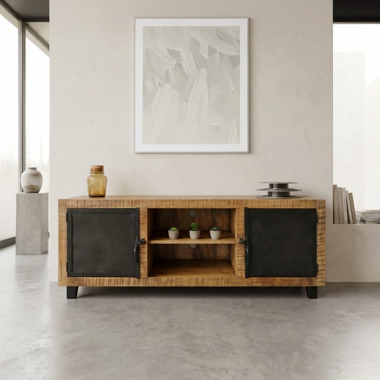 TV meubel hout en metaal BROOKLYN 150 cm