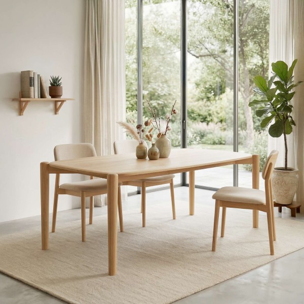 Eettafel in massief eikenhout 180 cm