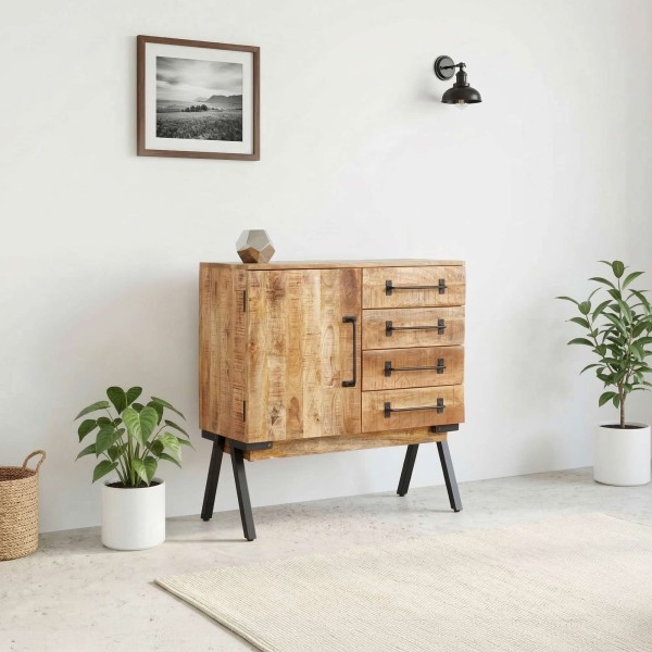 Klein buffet in massief hout - Retro Archi