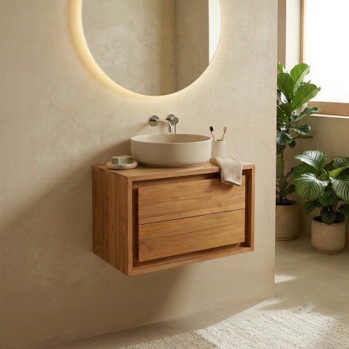 Wastafelmeubel in massief teakhout - Anjali