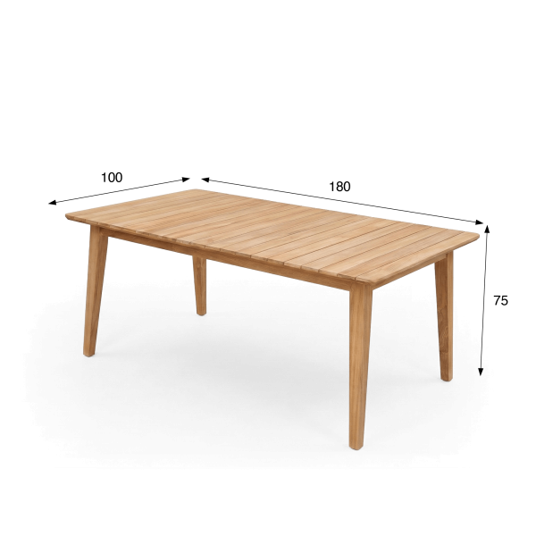 Tuinset met tafel en stoelen in teakhout voor 6 personen