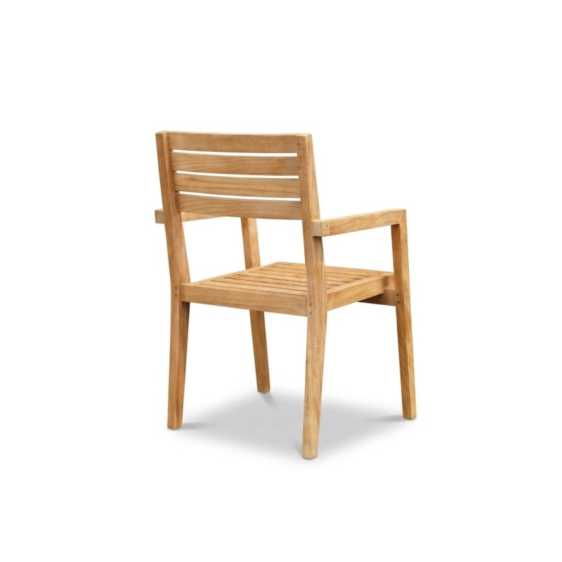 Tuinstoel met armleuningen in teakhout - Nobu