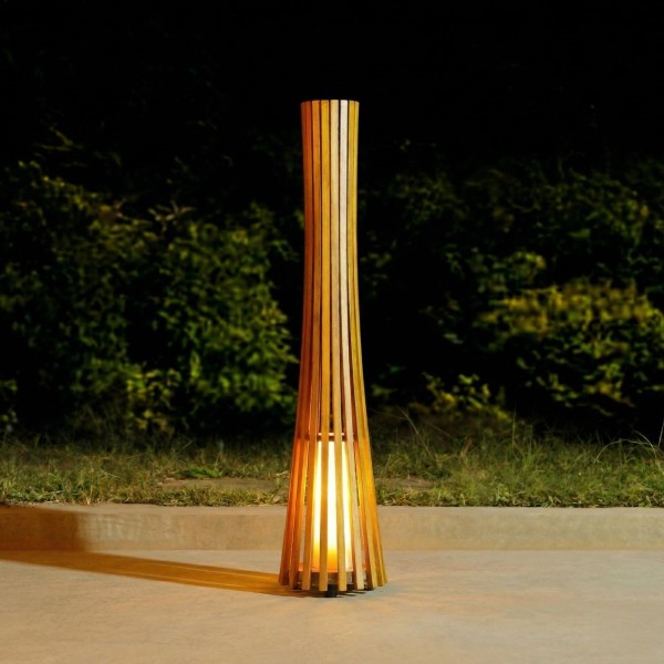 Vloerlamp in teakhout H100 cm - Liven