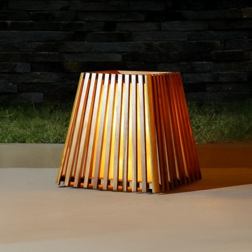 Vloerlamp in teakhout H50 cm - Nori