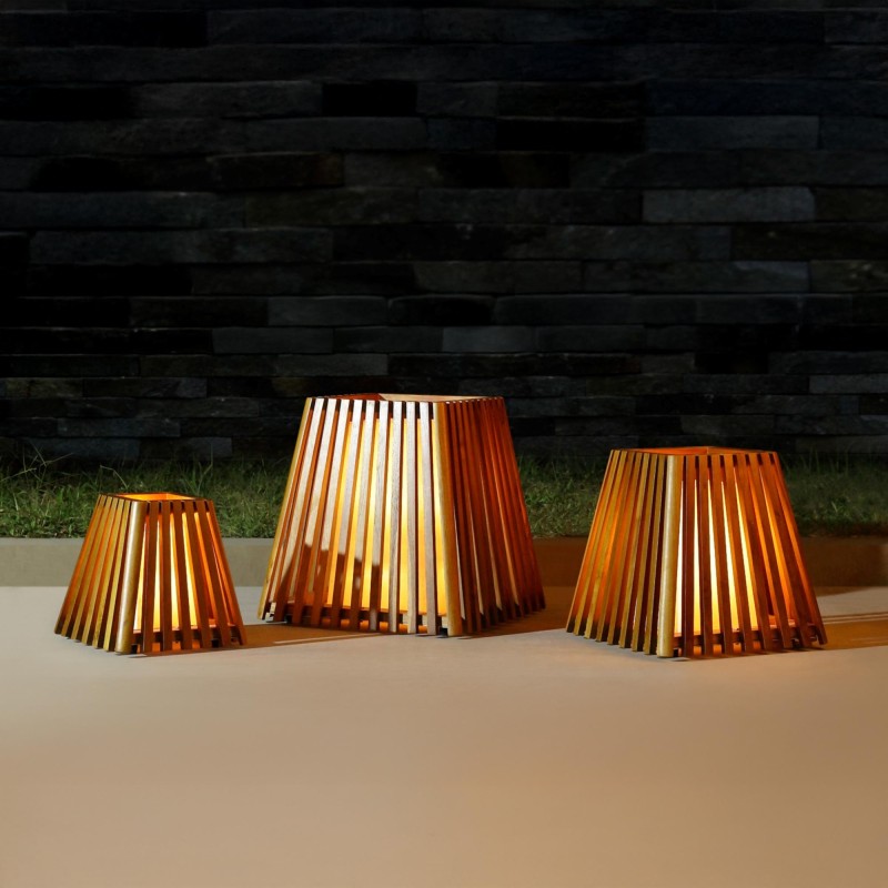 Vloerlamp in teakhout H50 cm - Nori