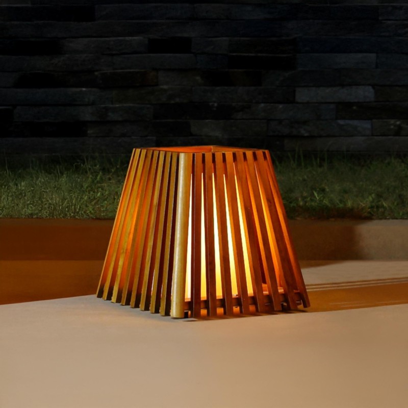 Vloerlamp in teakhout H40 cm - Nori