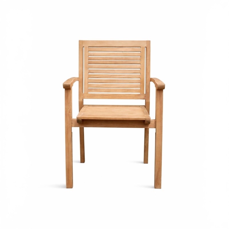 Tuinstoel met armleuningen in teakhout - Tomo