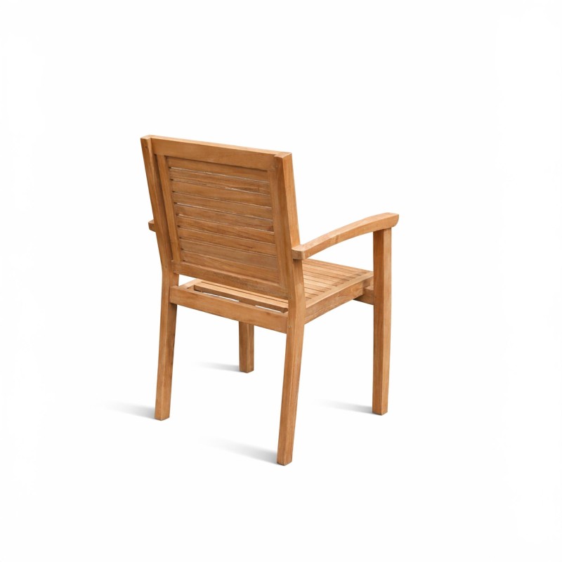 Tuinstoel met armleuningen in teakhout - Tomo